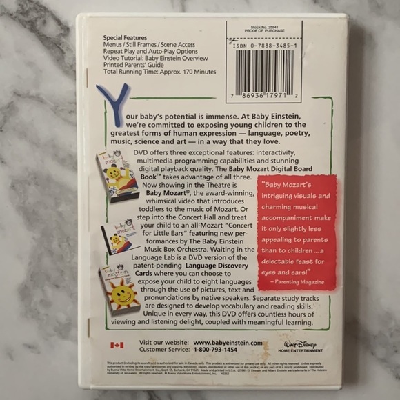 Disney's Baby Einstein Baby Mozart DVD - Picture 3 of 3